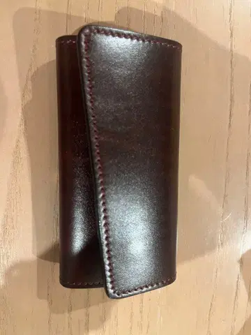 가죽 키케이스 다크 브라운 4링