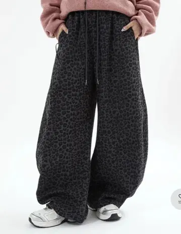 L2204 레오파드 벌룬 맨투맨 M (black) 지저인ONLINE