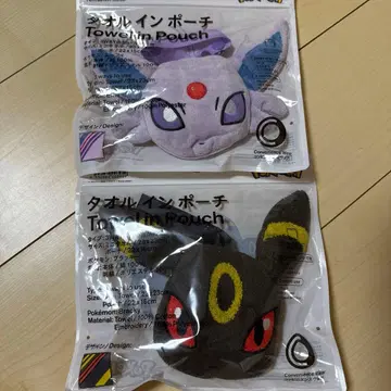 포켓몬 타월 인 파우치 에브이 블래키 새상품
