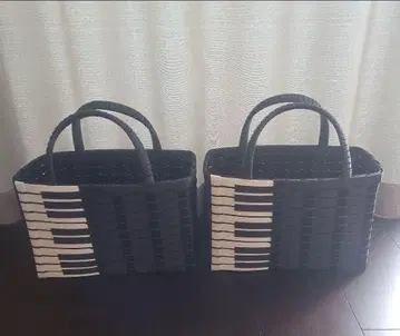 에코 크라프트 바스켓 백 2개 세트