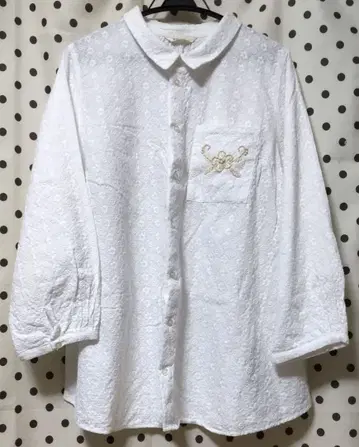 슈퍼 하카 피유 비즈 자수 블라우스 화이트 19호