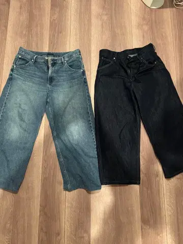 유니클로 배기 커브 청바지 세트