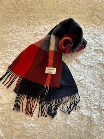 SHIPS 캐시미어 더블 페이스 체크 머플러