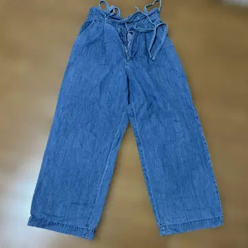 데님 와이드 팬츠 조정 가능