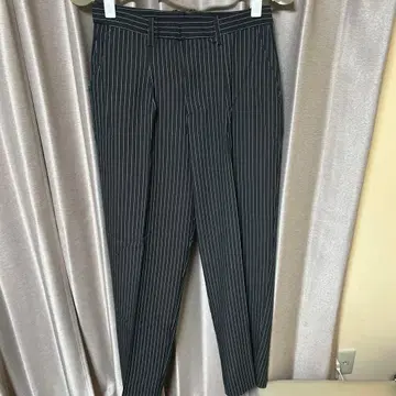 핀스트라이프 와이드 슬랙스 센터 프레스 남성용 L 사이즈 미사용 새상품