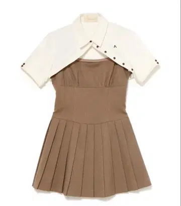 Dahlia set dress mocha andmary 안드마리