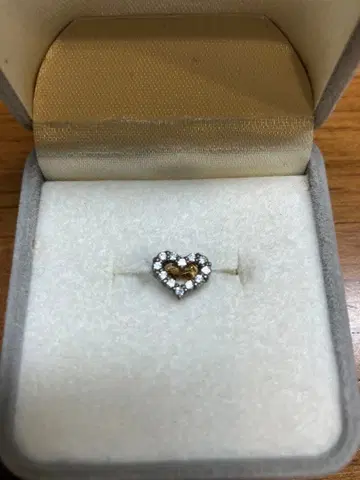 ete 하트형 실버 귀걸이 (한쪽)