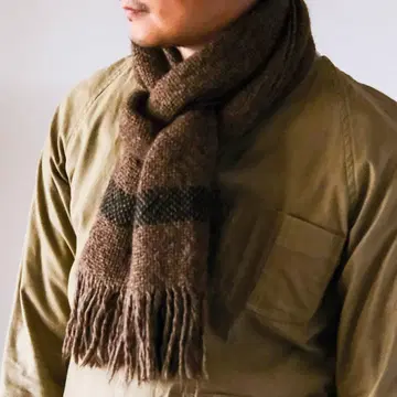 fiorio 피오리오 브라운 프린지 머플러