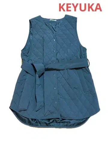 KEYUCA 다크 블루 퀼팅 베스트