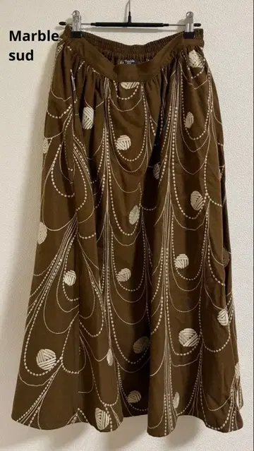 Marble sud [ 새상품급 ] 브라운 플레어 스커트