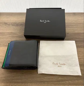 Paul Smith 접이식 지갑 블랙/파랑/그린