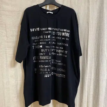 osmosis 텍스트 프린트 오버 사이즈 T셔츠 블랙