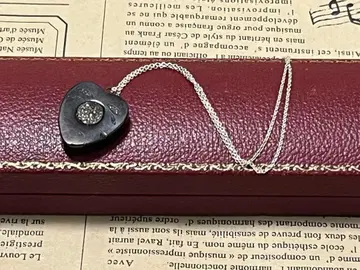 [ 초레어 ] 영국 위트비 제트 하트 펜던트 모닝 주얼리