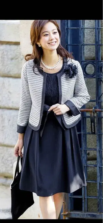 이미지 엄마 세레모니 수트 11호 네이비 트위드 졸업식 입학식