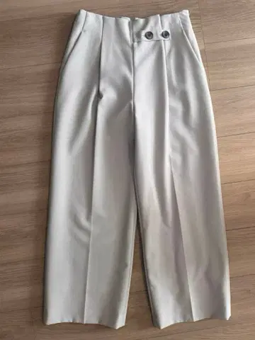 green label relaxing 라이트 그레이 와이드 팬츠 40