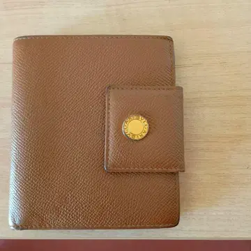 [ 불가리 ] 브라운 가죽 접이식 지갑