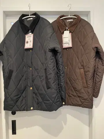 [ 2세트 ] 시마무라 ammy 코듀로이 옷깃 퀼팅 자켓 M