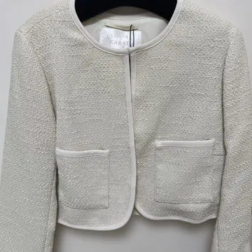 LILLIAN CARAT 노카라 자켓 화이트