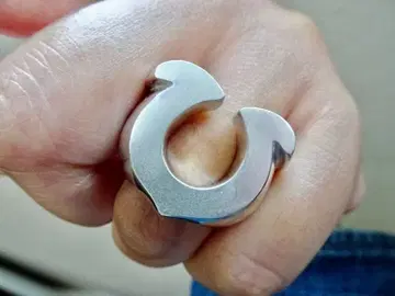 니오 조각 [ 빅 말발굽 반지 ] 핸드메이드 230