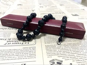 [존재감 발군!!] 영국 위트비 제트 목걸이 모닝 주얼리