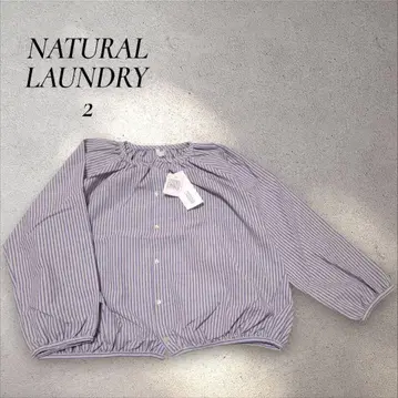 NATURAL LAUNDRY 스트라이프 긴팔 셔츠 사이즈 2