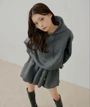 CHICO 맨투맨 벌룬 미니 원피스