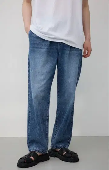 AZUL 와이드 데님 팬츠 프리 사이즈 블루