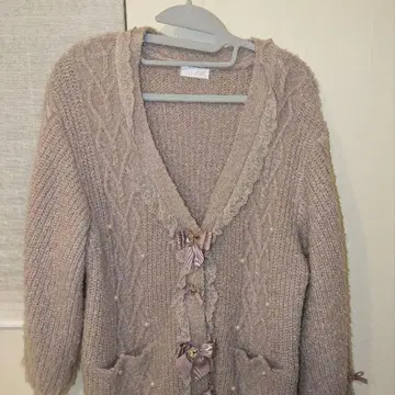 LIZ LISA 비쥬 리본 롱 가디건