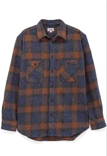 [ 새상품 ] SERO 옴브레 체크 더블 포켓 셔츠 14.5