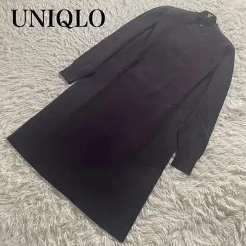 유니클로 수플레얀 니트 스웨터 원피스 브라운 긴팔 L