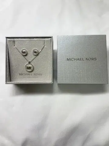 MICHAEL KORS 마이클코어스 목걸이 귀걸이 실버 세트