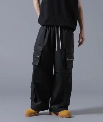 [ WEB&DEPOT 한정판 ] 코팅 와이드 포켓 카고 팬츠