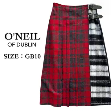 오닐 오브 더블린 멀티 콤비네이션 퀼트 플리츠 스커트 롱