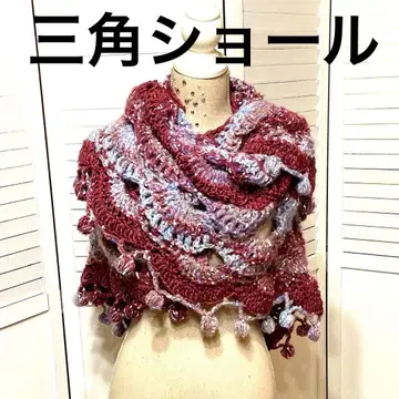츄코의 니트 모자 꽁지 삼각형 숄