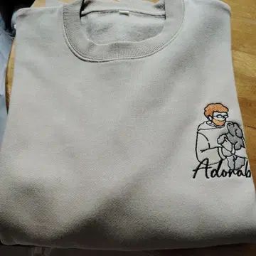 베이지 트레이닝복 4L 자수 디자인