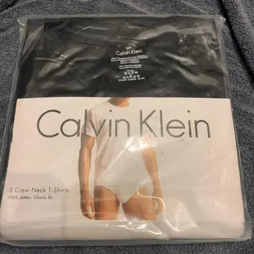칼바 클라인 크루넥 T셔츠 3매 세트 US S 사이즈 블랙