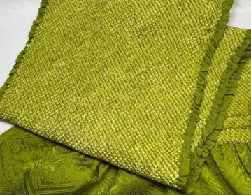 w-099 순수 실크 오비 장식 천 총 주름 후리소데 성인식 말차