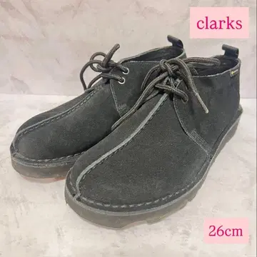 미사용품 clarks 데저트 부츠 GORE-TEX 블랙 스웨이드 26