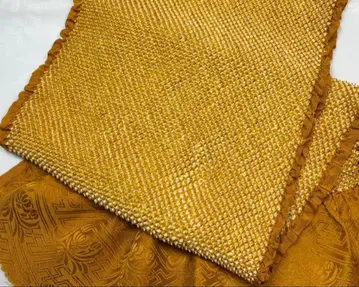 w-100 순수 실크 오비 장식 천 총무늬 후리소데 성인식 울금