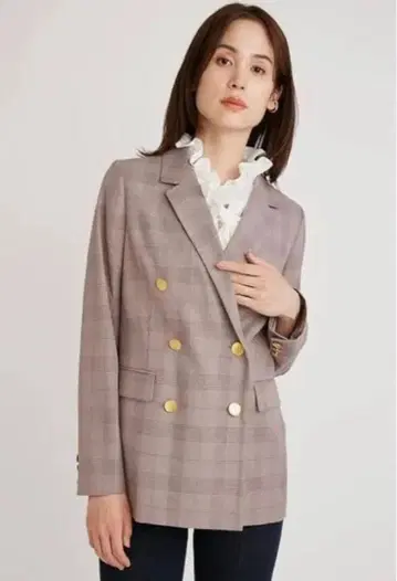 Sustainable 더블 자켓 모카