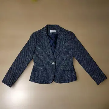 anySis 네이비 체크 무늬 테일러드 자켓