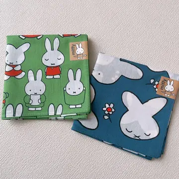 미피 70주년 손수건 대형 손수건 반다나 런치 크로스 일본제