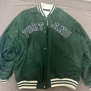 PORTLAND 바시티 자켓 다크 그린