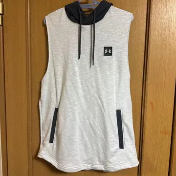 언더아머 후드 부착 슬리브리스 후드티 LG