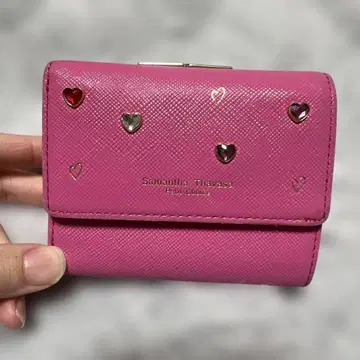 사만다 타바사 핑크 3단 폴더형 지갑