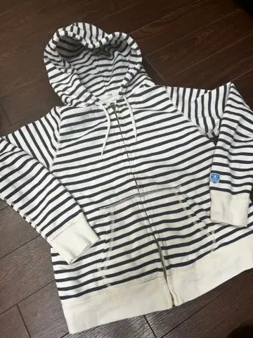 오르치발 스트라이프 풀 집업 후드티