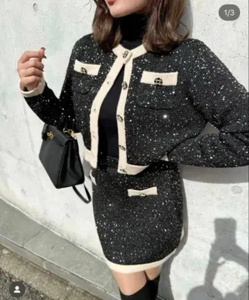 sheller Brilliant bicolor cardigan 셰리에