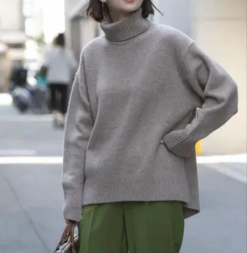 [ 새상품급 ] F by ROSSO 해밀턴 라무 울 터틀 니트