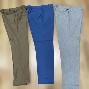 [ 새상품급 ] 슬랙스 3세트 올리브 파랑 그레이 사이즈 48