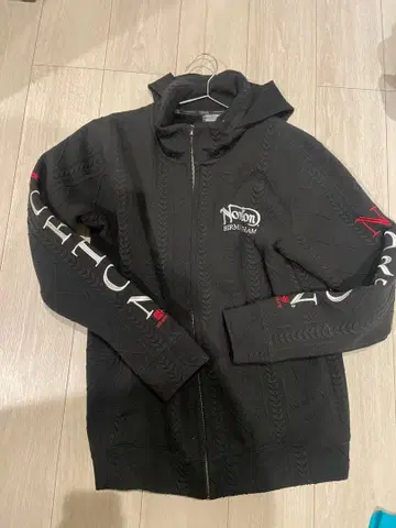 Norton 후드 부착 니트 자켓 L 블랙